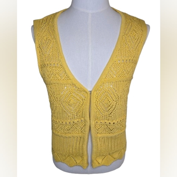 NWT A New Day Yellow Mixed Knit Sweater Vest XL - Picture 3 of 12